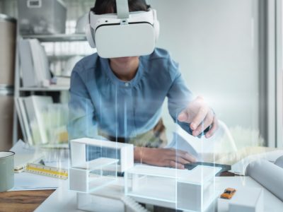 Architects,Female,Wearing,Virtual,Reality,Headsets,For,Work,With,Virtual